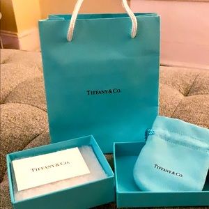 Authentic Tiffany & Co small gift box bag & pouch